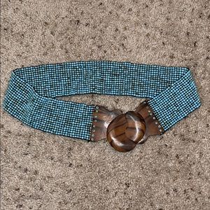 Boho Beaded Belt Wood Clip
